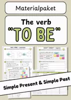 Vorschau - Arbeitsblätter - The verb "to be" – Materialpaket (simple present und simple past) - Deckblatt