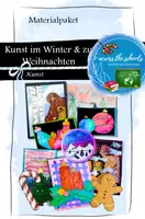 Vorschau - Mal- und Bastelvorlagen - Kunstideen für Winter & Weihnachten: Materialpaket - Deckblatt