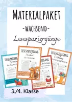 Vorschau - Arbeitsblätter - Materialpaket Lesespaziergänge 3.-4. Klasse Deutsch Leseförderung - Deckblatt
