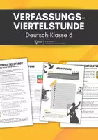 Vorschau - Arbeitsblätter - 3x Verfassungsviertelstunde Klasse 6 #demokratiestärken - Deckblatt