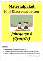 Vorschau - Arbeitsblätter - Materialpaket: Klassenarbeiten (8.Klasse) - Deckblatt