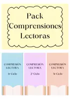 Vista previa - Hojas de trabajo - Pack comprensiones lectoras - Portada