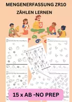 Vorschau - Arbeitsblätter - Materialpaket : zählen im Zahlenraum 10 / Anfangsunterricht Mathematik - Deckblatt