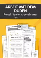 Vorschau - Arbeitsblätter - Sparpaket Duden: 16 Materialien zum Umgang - Spiele, Rätsel, Übungen - Deckblatt