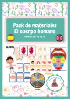 Vista previa - Hojas de trabajo - Pack materiales: El cuerpo humano - Portada