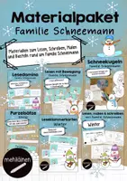 Vorschau - Mal- und Bastelvorlagen - Familie Schneemann | Leseverständnis, Schreiben und Basteln ab 1,2 - Deckblatt