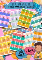 Vorschau - Spiele - Materialpaket: Sammlung aller "I have.., Who has..?" Spiele - Deckblatt