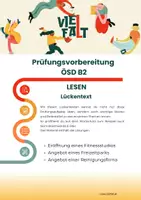 Vorschau - Arbeitsblätter - 3 Lückentexte (ÖSD B2 Prüfung) - Deckblatt