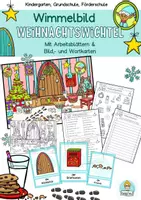 Vorschau - Unterrichtsreihen - Paket Wimmelbild Wichteltür Arbeitsblätter, Bildkarten, Wortkarten Weihnachten - Deckblatt