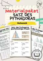Vorschau - Arbeitsblätter - Satz des Pythagoras - Materialpaket - Deckblatt