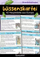 Vorschau - Fördermaterial/Inklusion - Wissenskartei - 42 Hauptstädte aus Europa (German) - Deckblatt
