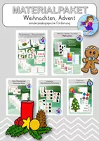 Vorschau - Unterrichtsreihen - Materialpaket Advent und Weihnachtszeit - sonderpädagogische Förderung, Vorschule, 1. Klasse - Deckblatt