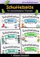 Vorschau - Arbeitsblätter - Schüttelsätze Sparpaket - 15 Minihefte | Deutsch 1. Klasse | Sätze schreiben - Deckblatt
