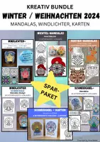 Vorschau - Mal- und Bastelvorlagen - Materialpaket Winter/Weihnachten Kreativ-Paket 2024 - Deckblatt