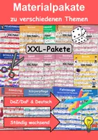 Vorschau - Unterrichtsreihen - XXL Materialpaket | verschiedene Wortschatzpakete - Ständig wachsend | DaZ/DaZ, Deutsch (Grundschule) - ständig wachsend - Deckblatt