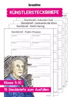 Vorschau - Arbeitsblätter - Materialpaket Steckbriefe Künstler + Informationsblätter für Schüler - Deckblatt