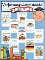 Vorschau - Stundenentwürfe - Komplettbundle: Verfassungsviertelstunde - 10 Arbeitshefte - Deckblatt