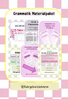 Vorschau - Arbeitsblätter - Materialpaket Grammatik - Deckblatt