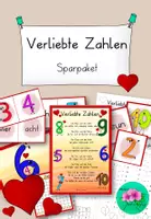 Vorschau - Arbeitsblätter - Verliebte Zahlen/Partnerzahlen -Sparpaket - Deckblatt