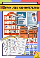 Προεπισκόπηση - Φύλλα εργασίας - jobs and workplaces Bundle - Εξώφυλλο