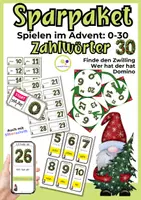 Vorschau - Mal- und Bastelvorlagen - Materialpaket: Lernspiele für den Zahlenraum bis 30 | Spielen und Lernen im Advent - Deckblatt