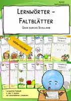 Vorschau - Arbeitsblätter - Materialpaket "Lernwörter - Faltblätter" - Quer durchs Schuljahr - Deckblatt