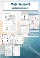 Vorschau - Arbeitsblätter - Materialpaket - passé composé mit avoir - Deckblatt