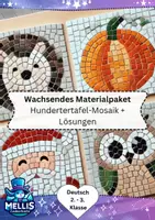 Vorschau - Arbeitsblätter - Hundertertafel Pixelbilder Klasse 2/3: Wachsendes Materialpaket - Deckblatt
