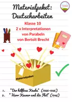 Vorschau - Klassenarbeiten - Materialpaket: Deutscharbeiten Klasse 10 Parabeln Bertolt Brecht - Deckblatt