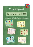 Vorschau - Spiele - Materialpaket: Schau schnell!!! Lernspiele zur Wortschatzerweiterung - Deckblatt