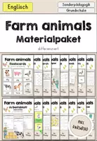 Vorschau - Arbeitsblätter - Farm animals Bauernhoftiere Materialpaket differenziert - Englisch - Deckblatt