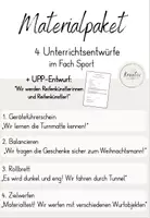 Vorschau - Stundenentwürfe - Materialpaket 4 Unterrichtsentwürfe im Fach Sport + UPP-Entwurf - Deckblatt
