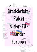 Vorschau - Stationenlernen - Materialpaket Europa Steckbriefe NICHT-EU-Länder - Deckblatt