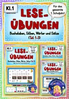 Vorschau - Fördermaterial/Inklusion - Paket: Leseübungen digitale Tafel Teil 1-3 (Klasse 1) - Deckblatt
