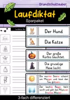Vorschau - Arbeitsblätter - Laufdiktat - 10 Themen Sparpaket | Schleichdiktat | 3-fach differenziert - Deckblatt