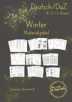 Vorschau - Unterrichtsreihen - Materialpaket Wortschatz Winter - Deckblatt