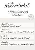 Vorschau - Stundenentwürfe - Materialpaket - 4 Unterrichtsentwürfe - Sport - Deckblatt