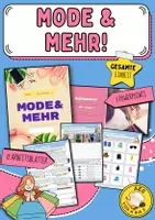 Vorschau - Arbeitsblätter - Gesamte Einheit AES 7: "Mode & mehr!" (12 Arbeitsblätter + Lösungen + 3 Powerpoints) – AES - Deckblatt