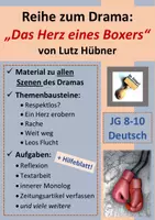 Vorschau - Arbeitsblätter - Reihe: "Das Herz eines Boxers" (Lutz Hübner) Sparpaket mit Materialien und Aufgaben für alle Szenen (Lektüre Drama Klasse 8, 9 +10) - Deckblatt