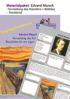Vorschau - Mal- und Bastelvorlagen - Edvard Munch Materialpaket - Deckblatt