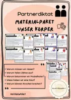 Vorschau - Fördermaterial/Inklusion - Materialpaket: 5 Partnerdiktate zum Thema Unser Körper - Deckblatt