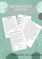 Vorschau - Arbeitsblätter - Materialpaket Reading Comprehension - Deckblatt