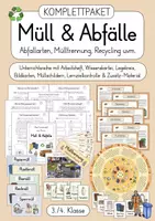 Vorschau - Unterrichtsreihen - Müll, Mülltrennung und Recycling - Materialpaket - Deckblatt