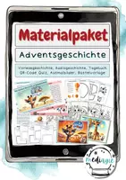Vorschau - Mal- und Bastelvorlagen - Adventspaket: Felia Funkelhuf - Deckblatt