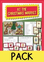 Vista previa - Hojas de trabajo - At the Christmas Market / En el mercado navideño – PACK (inglés) - Portada