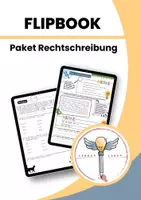 Vorschau - Arbeitsblätter - Flipbook Paket Rechtschreibung - Deckblatt