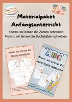 Vorschau - Arbeitsblätter - Materialpaket - Anfangsunterricht Buchstaben und Zahlen - Deckblatt