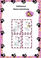 Vorschau - Mal- und Bastelvorlagen - Kleines Materialpaket Halloween - Deckblatt