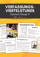 Vorschau - Arbeitsblätter - 3x Verfassungsviertelstunde Klasse 11 Deutsch #demokratiestärken - Deckblatt