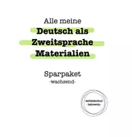 Vorschau - Stundenentwürfe - DaZ - Alle Deutsch als Zweitsprache Materialien - Sparpaket (wachsend) - Deckblatt